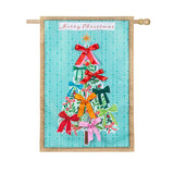 Bowtiful Christmas Tree Applique House Flag