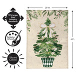 Shades of Emerald Burlap House Flag