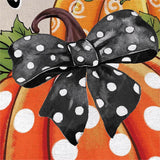 Patterned Pumpkins Burlap Garden Flag