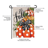 Patterned Pumpkins Burlap Garden Flag