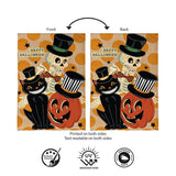 Halloween Trio Burlap Garden Flag