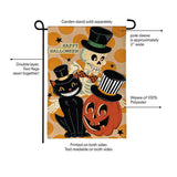 Halloween Trio Burlap Garden Flag