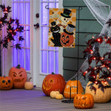 Halloween Trio Burlap Garden Flag