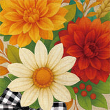 Hello Fall Bow Florals Burlap Garden Flag