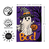 Swinging Ghost Burlap Garden Flag