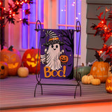 Swinging Ghost Burlap Garden Flag