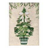 Shades of Emerald Burlap Garden Flag