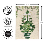 Shades of Emerald Burlap Garden Flag