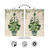 Shades of Emerald Burlap Garden Flag