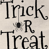 Striped Trick or Treat Burlap Garden Flag
