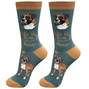Life is Better Socks Boxer, uncropped