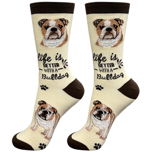 Life is Better Socks Bulldog