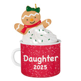 Daughter Gingerbread Girl in Mug 2025 Ornament