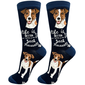 Life is Better Socks Jack Russell