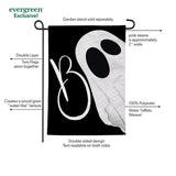 Boo Ghost Moire Garden Flag