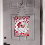 Jolly Sweet Santa Moire Garden Flag