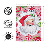 Jolly Sweet Santa Moire Garden Flag