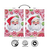 Jolly Sweet Santa Moire Garden Flag