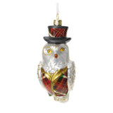 Dapper Owl Glass Ornament Limited Quantity