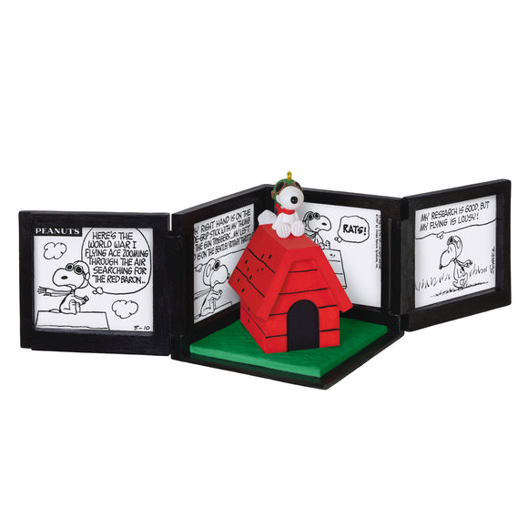 Peanuts® 75th Anniversary Snoopy as The Flying Ace Musical Ornament