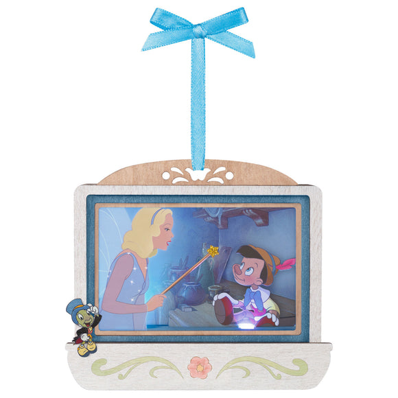 Disney Pinocchio 85th Anniversary Geppetto’s Wish Come True Papercraft Ornament With Light