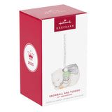 25th Anniversary Snowball and Tuxedo Porcelain Ornament