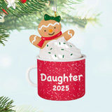 Daughter Gingerbread Girl in Mug 2025 Ornament