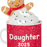 Daughter Gingerbread Girl in Mug 2025 Ornament