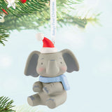 Baby Boy's First Christmas Elephant 2025 Ornament
