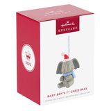 Baby Boy's First Christmas Elephant 2025 Ornament