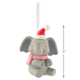 Baby Girl's First Christmas Elephant 2025 Ornament