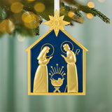Hallmark God So Loved the World Nativity Metal Ornament