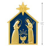 Hallmark God So Loved the World Nativity Metal Ornament