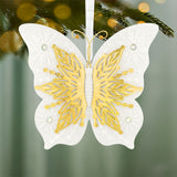 Hallmark 10th Anniversary Brilliant Butterflies Porcelain and Metal Ornament