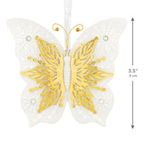 Hallmark 10th Anniversary Brilliant Butterflies Porcelain and Metal Ornament