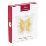 Hallmark 10th Anniversary Brilliant Butterflies Porcelain and Metal Ornament
