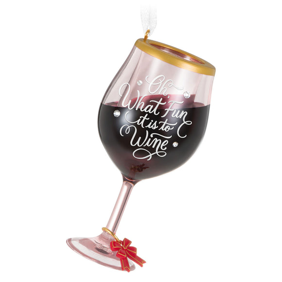 Hallmark Oh, What ?Fun It Is ?To Wine! Ornament