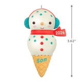Hallmark Son Snowman Ice Cream Cone 2024 Ornament^