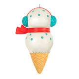 Hallmark Son Snowman Ice Cream Cone 2024 Ornament^
