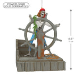 Hallmark Disney Pirates of the Caribbean Collection Helmsman Skeleton Ornament With Light and Sound