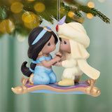 Hallmark Disney Precious Moments Aladdin and Jasmine Porcelain Ornament Limited Quantity