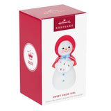 Sweet Snow Girl Porcelain Ornament Limited Quantity