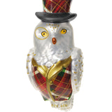 Dapper Owl Glass Ornament Limited Quantity
