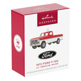 Hallmark Mini Lil' American Trucks 1972 Ford F-100 2026 Metal Ornament, 0.75"