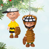 Mini The Peanuts® Gang Playing Catch Ornaments, Set of 2