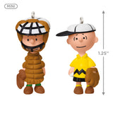 Mini The Peanuts® Gang Playing Catch Ornaments, Set of 2