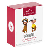 Mini The Peanuts® Gang Playing Catch Ornaments, Set of 2