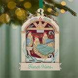 Hallmark Twelve Days of Christmas French Hens Papercraft Ornament