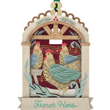 Hallmark Twelve Days of Christmas French Hens Papercraft Ornament