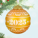 Christmas Commemorative 2025 Ball Glass Ornament